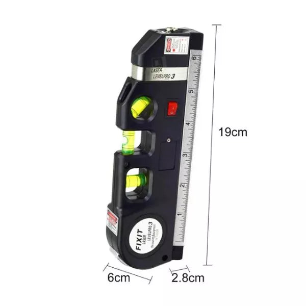 Professional 5-in-1 Laser Level with Measuring Tape, Ruler & Triple Spirit Level – Free Home Delivery