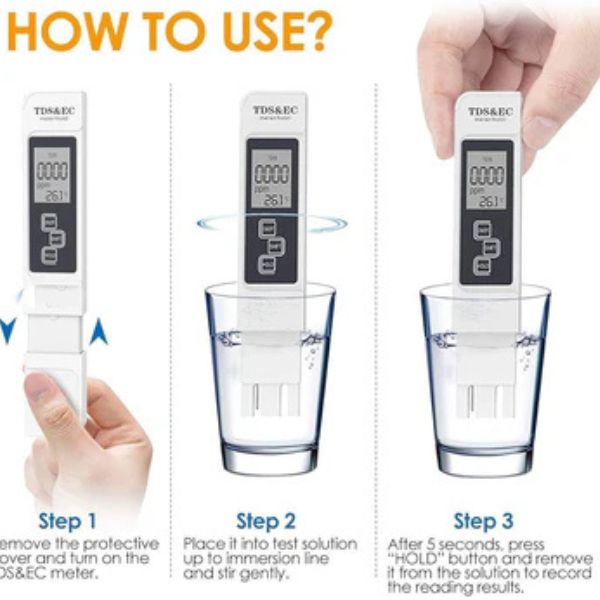 Digital TDS Water Quality Tester – Drinking Water Purity Meter