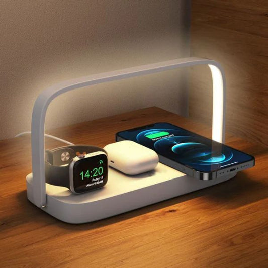 3-in-1 Charging Dock with Night Light – For Phone, Watch & Earbuds