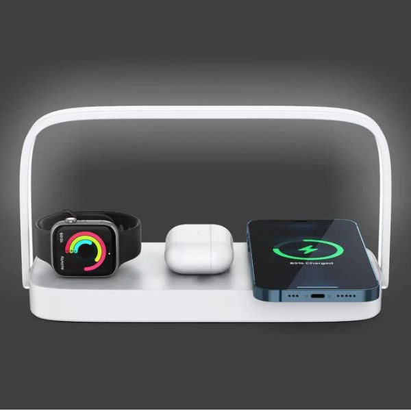 3-in-1 Charging Dock with Night Light – For Phone, Watch & Earbuds