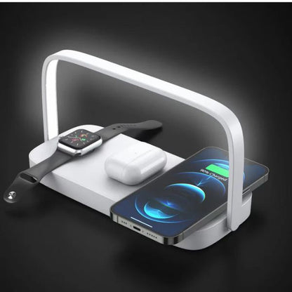 3-in-1 Charging Dock with Night Light – For Phone, Watch & Earbuds