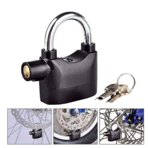 Alarm Security Padlock – Heavy-Duty Anti-Theft Door Lock (Black)
