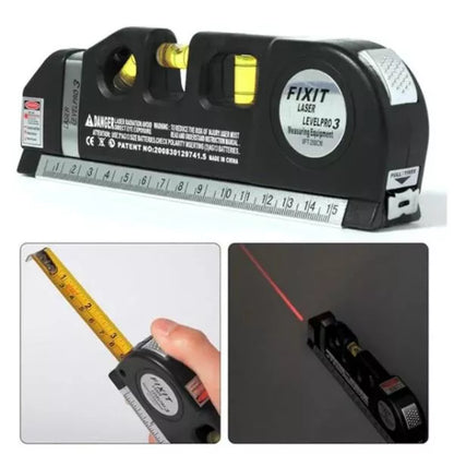 Professional 5-in-1 Laser Level with Measuring Tape, Ruler & Triple Spirit Level – Free Home Delivery