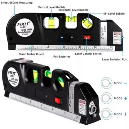 Professional 5-in-1 Laser Level with Measuring Tape, Ruler & Triple Spirit Level – Free Home Delivery